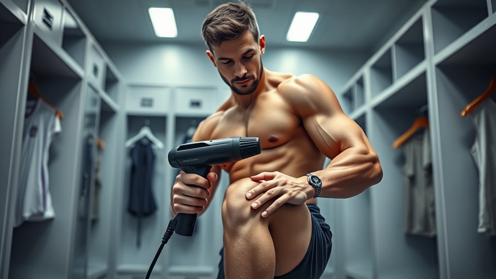 athletes use massage guns