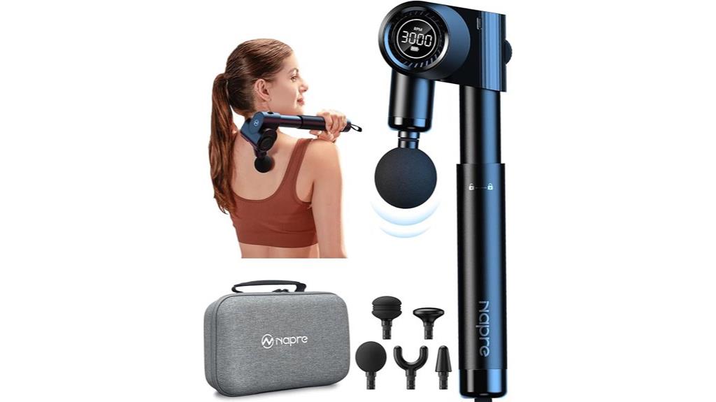 foldable massage gun with adjustable angles