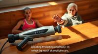 massage gun intensity selection