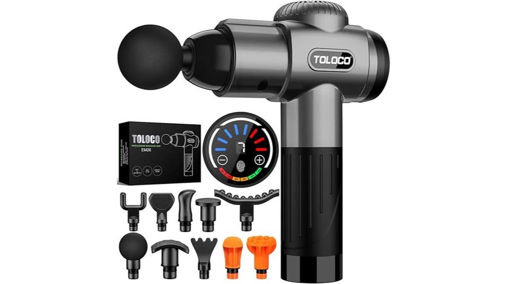 massage gun with 10 heads