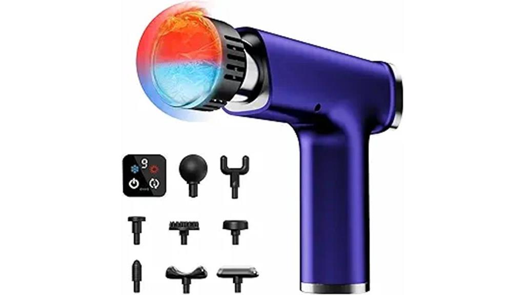 massage gun with multiple heads