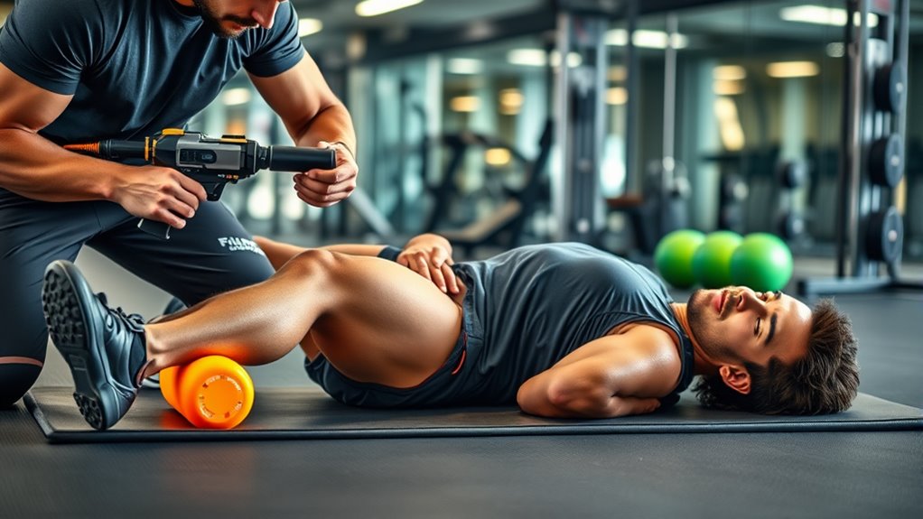 massage guns foam rolling