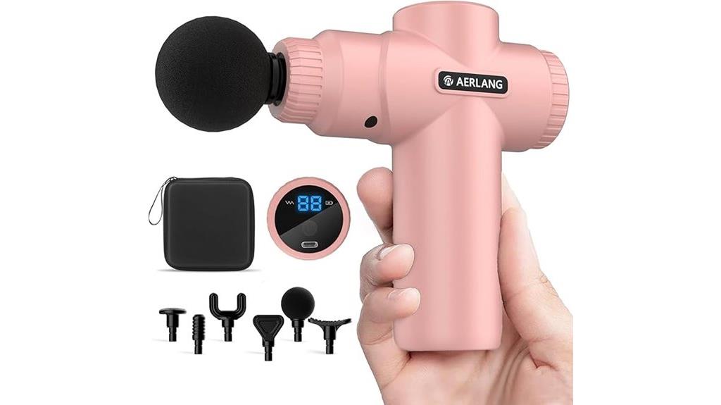 pink handheld massage gun