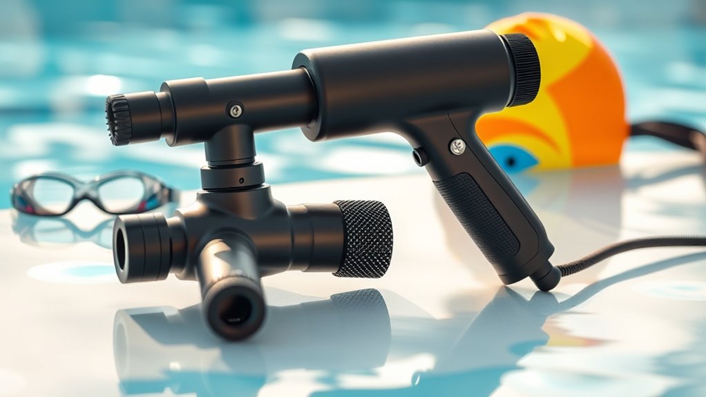 swimmer focused massage gun features