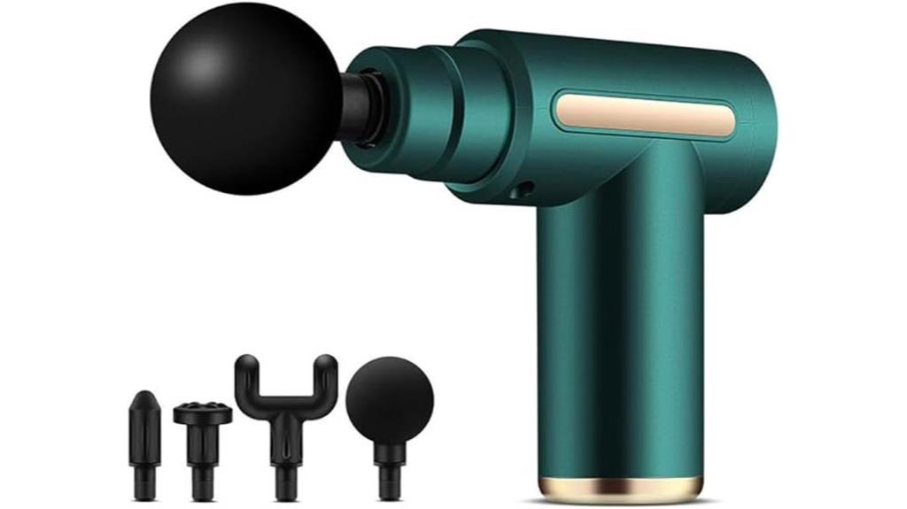 green portable massage gun
