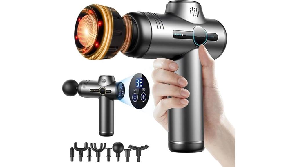 heat enabled muscle massage gun