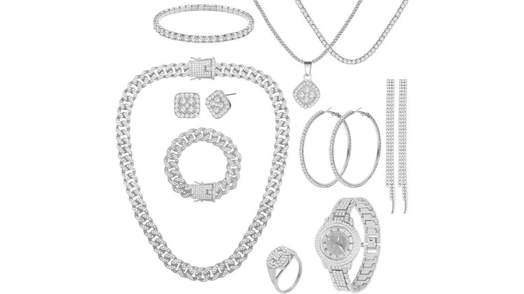 13 piece women s silver jewelry