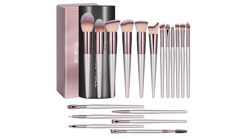 18 piece synthetic brush set