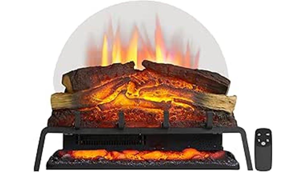 25 inch electric fireplace logs