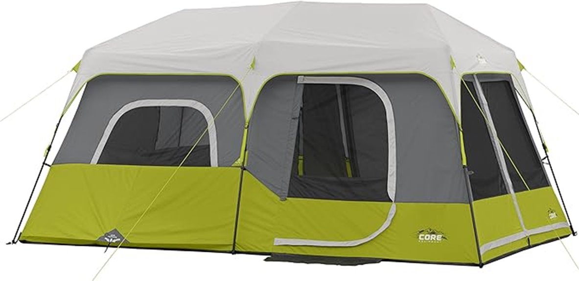 9 person green cabin tent