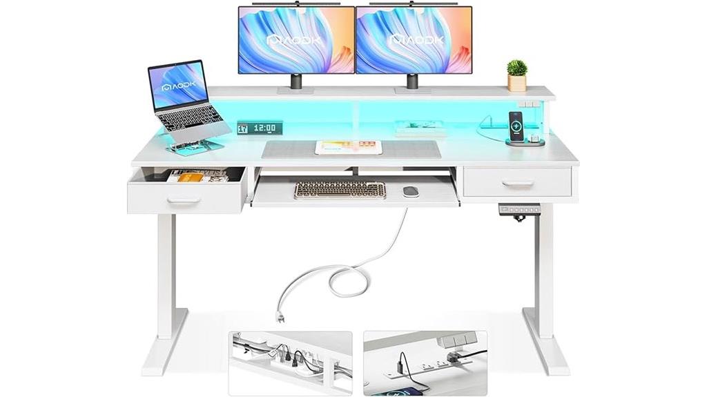adjustable 55 inch gaming desk