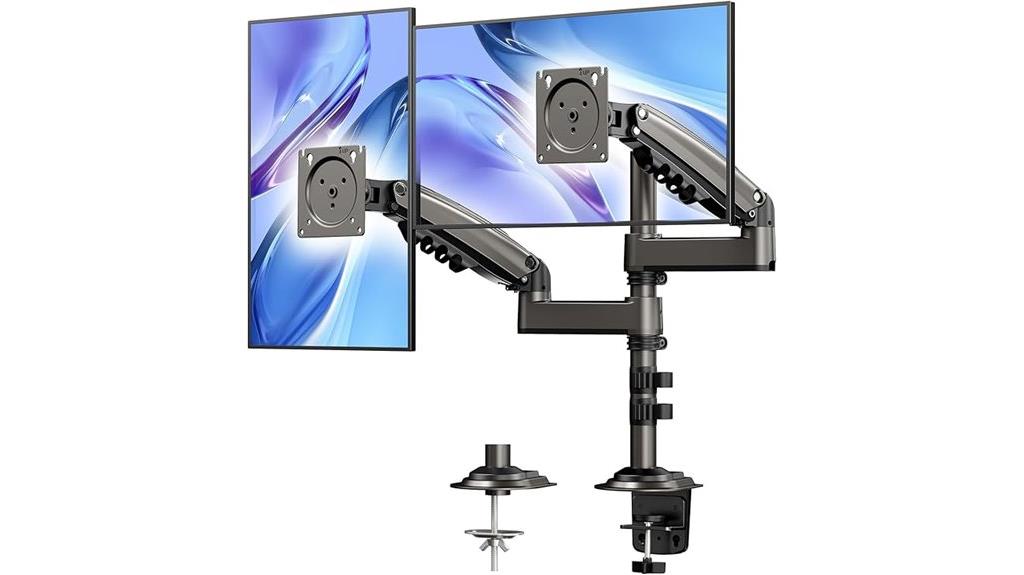 adjustable dual monitor mount