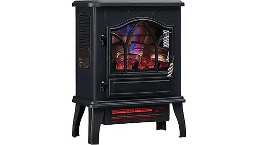 black duraflame infrared fireplace