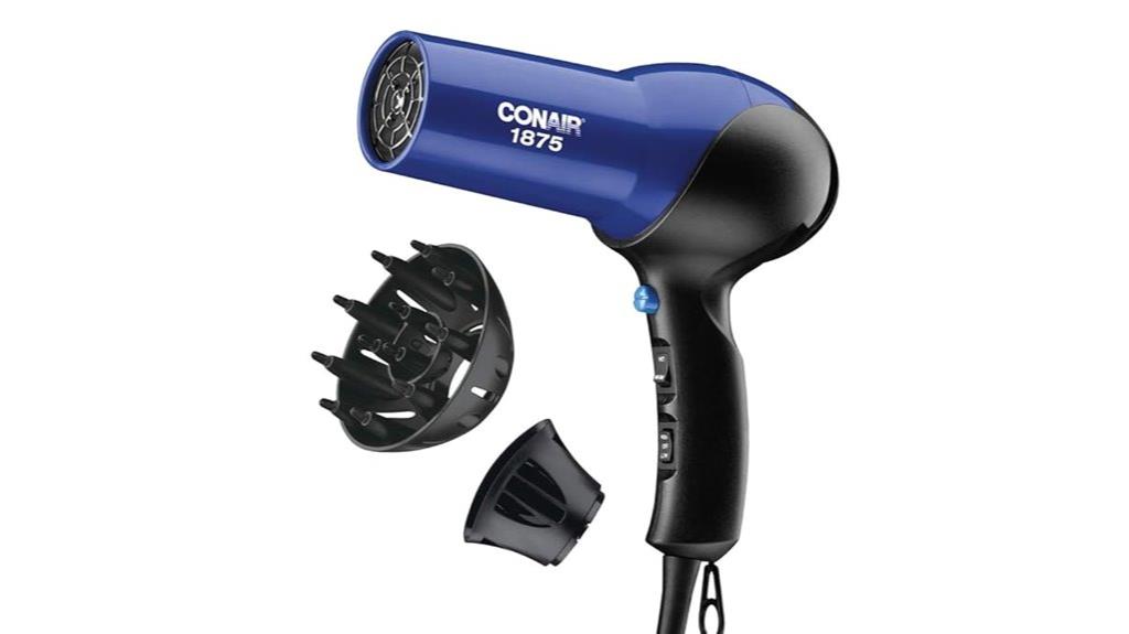 blue black conair hair dryer