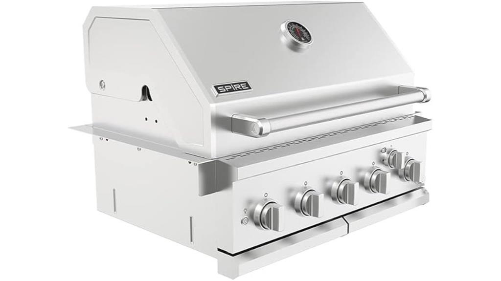 built in five burner grill