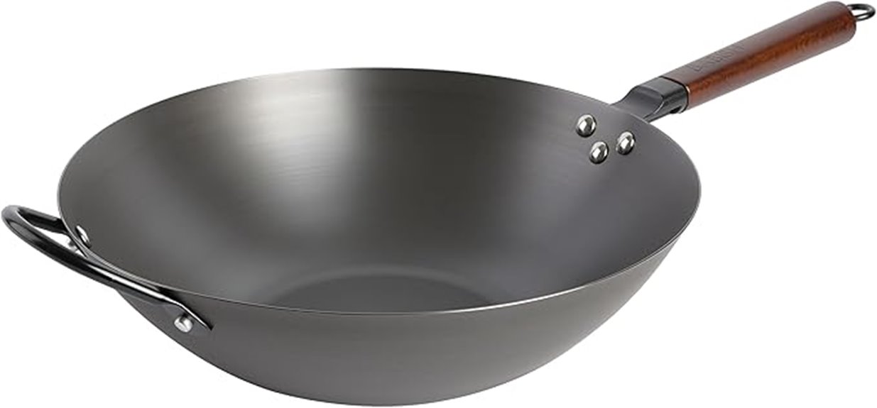 carbon steel 14 inch wok