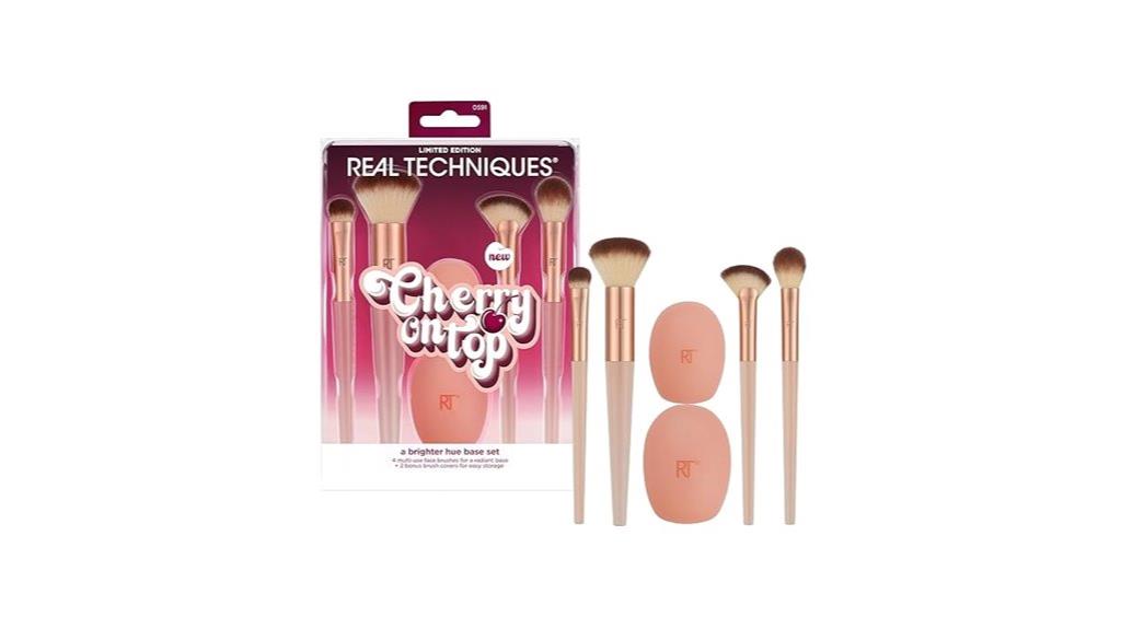 cherry themed 6 piece brush set