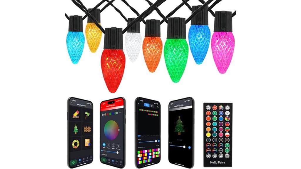 colorful app controlled christmas lights