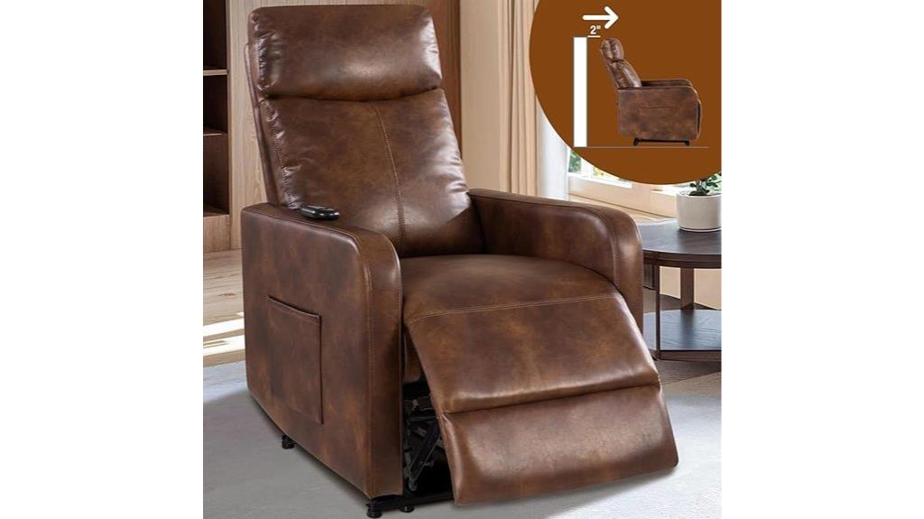 compact zero wall recliner