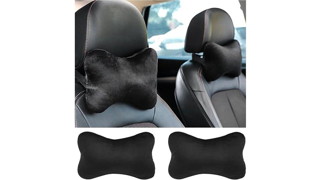 dual car headrest pillows