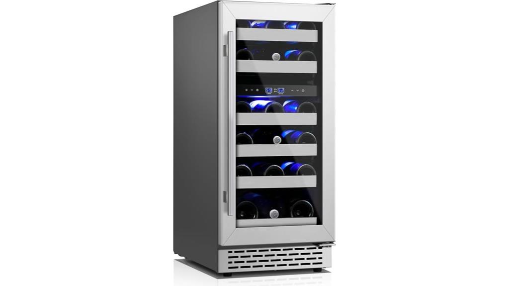 dual zone 28 bottle fridge