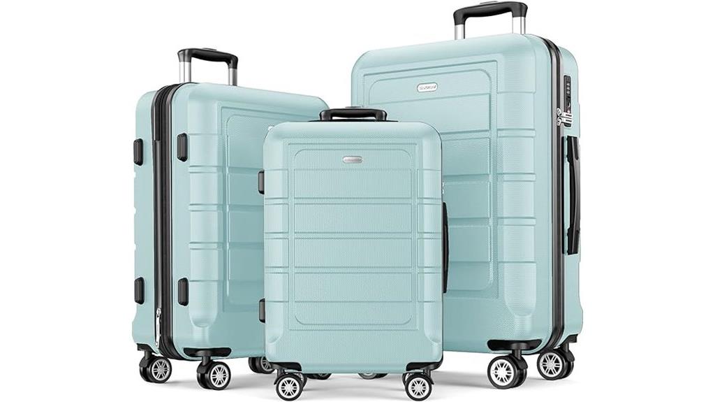 expandable tsa lock suitcase