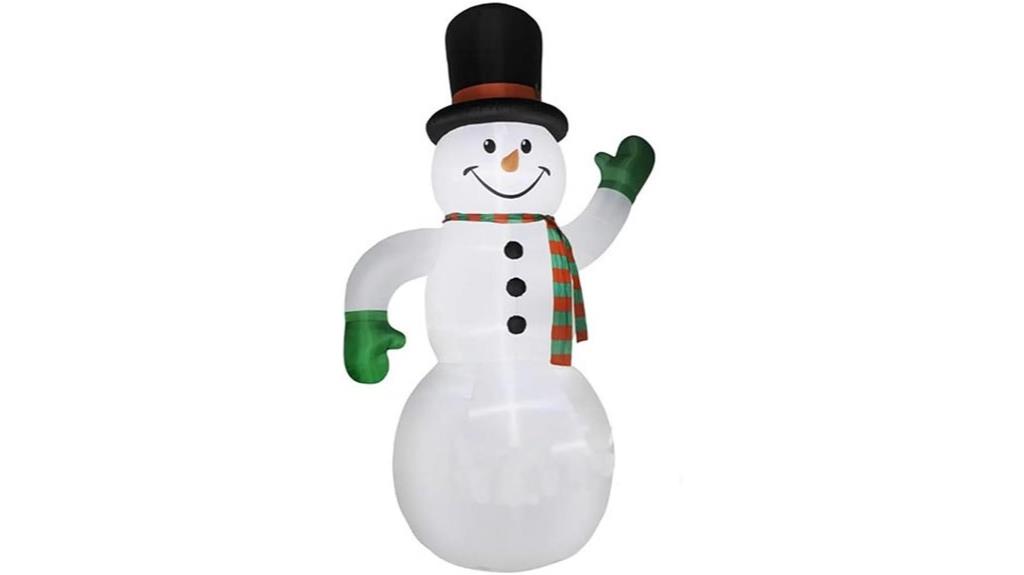 giant inflatable snowman decor