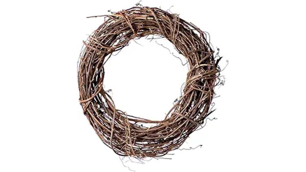 handcrafted natural grapevine wreath