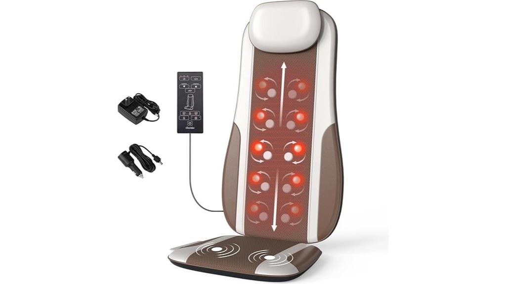 heated shiatsu back massager