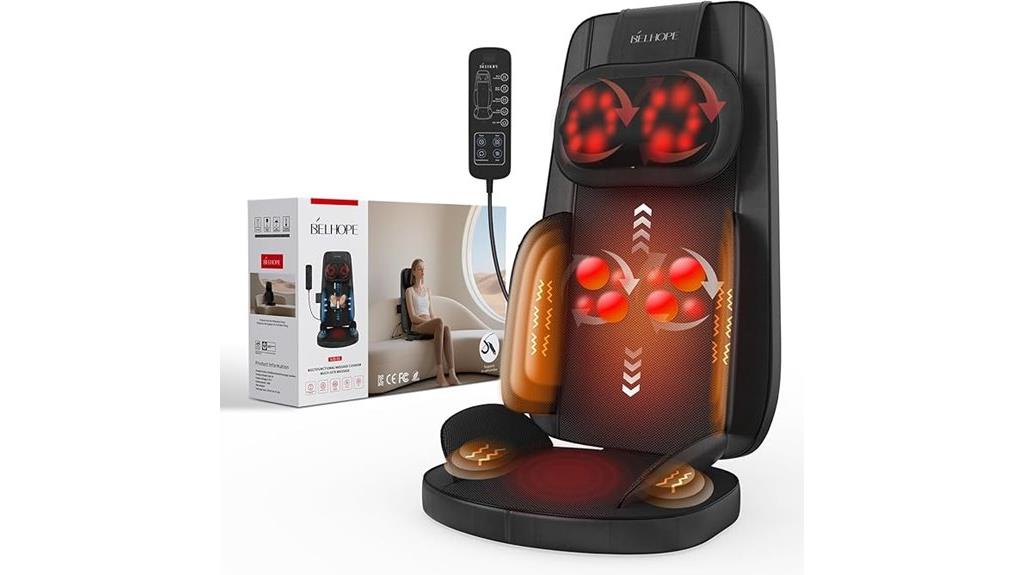 heated shiatsu massage device