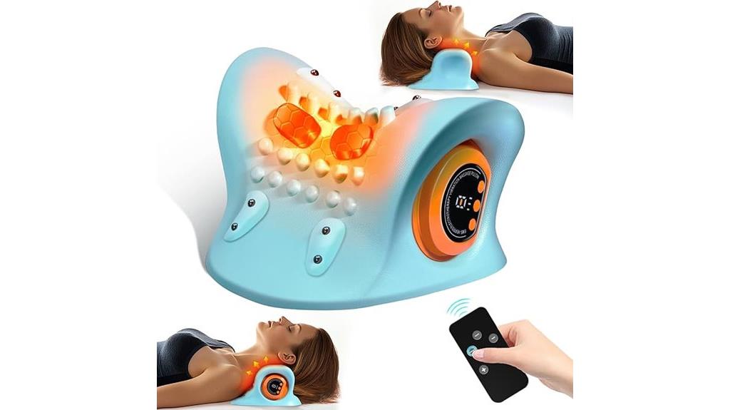 heated traction neck massager