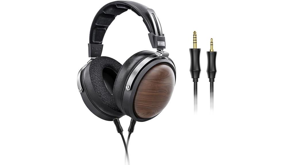 large driver wooden headphones