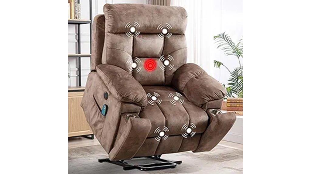 large power recliner with massage