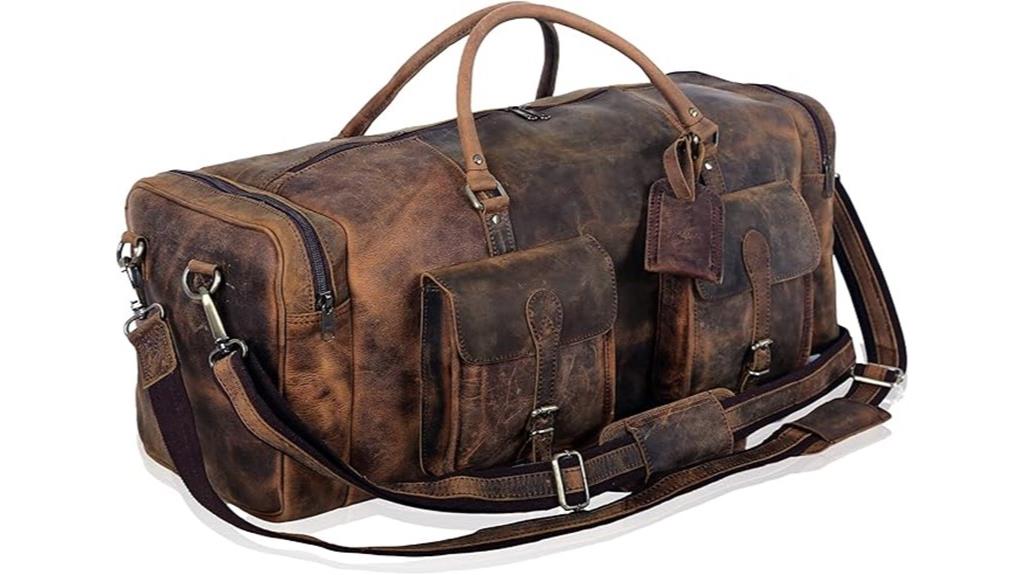 leather 28 inch duffle