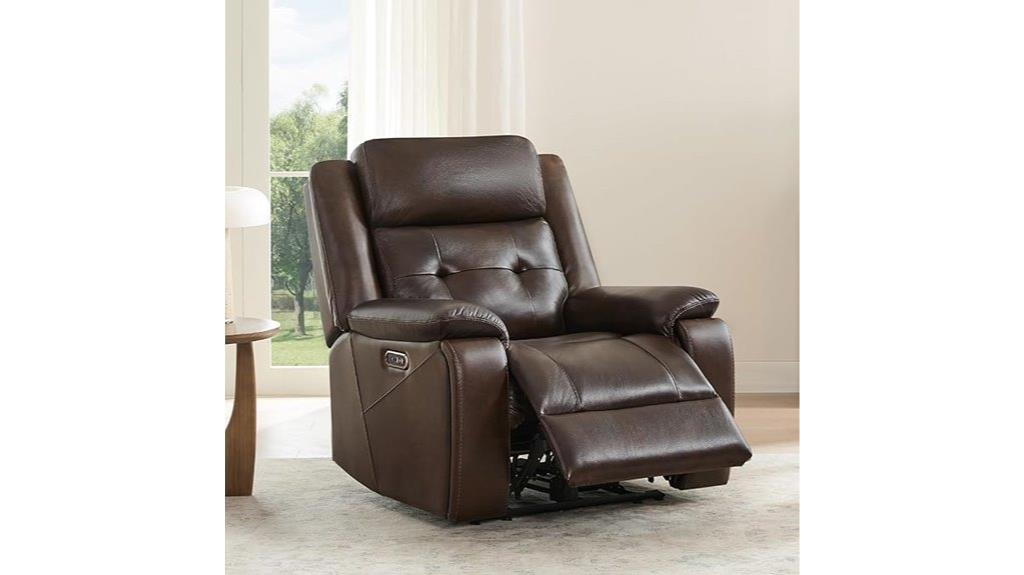 leather adult recliner chair