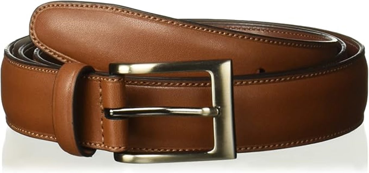 leather belt with buckle