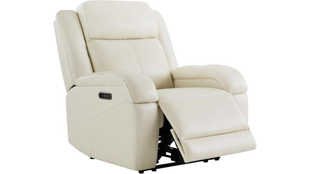 leather recliner with power