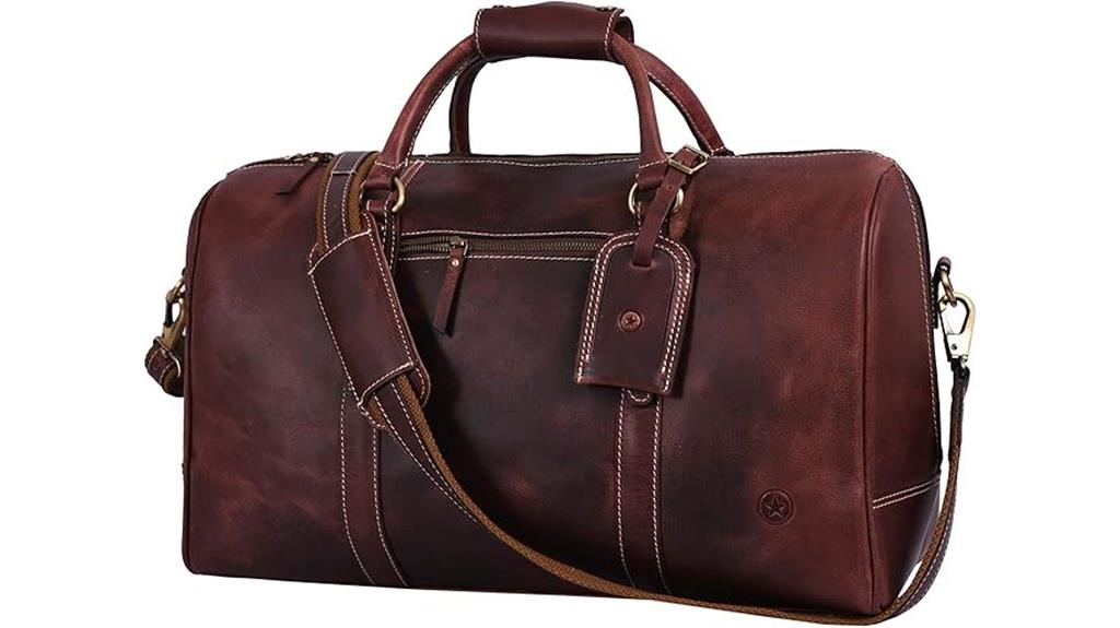 leather travel gym bag
