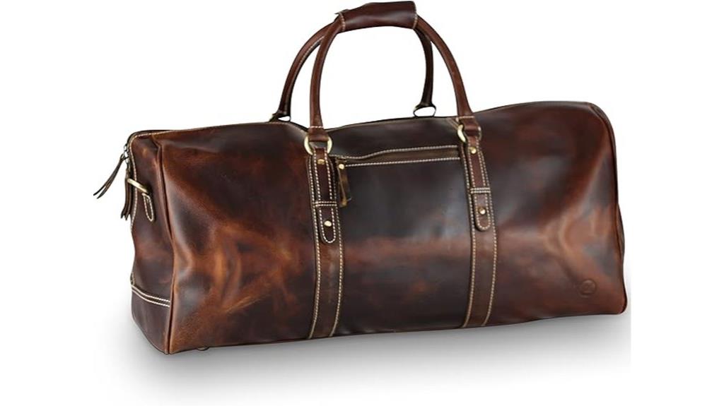 luxury leather travel bag