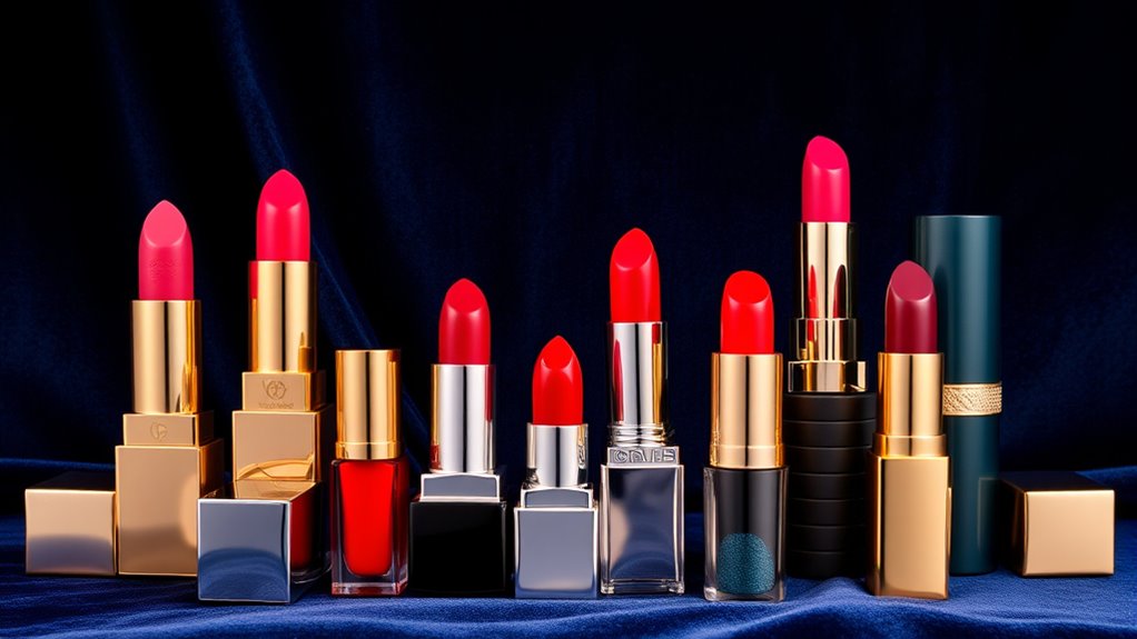 luxury lipstick collection showcase