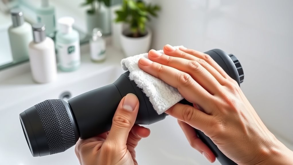 massage gun hygiene tips