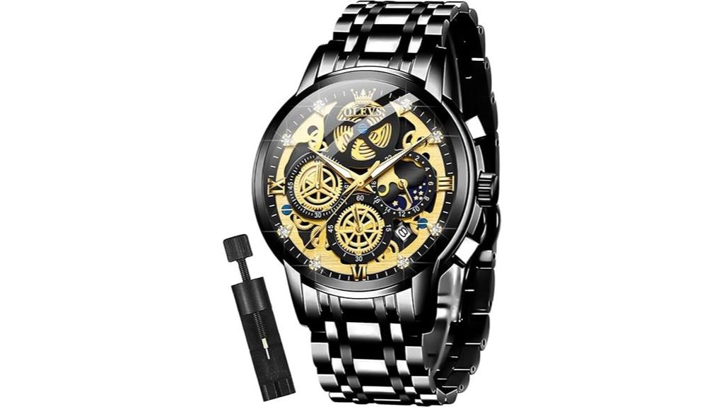 men s diamond chronograph watch