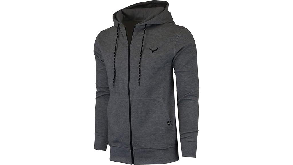 men s gym zip hoodie