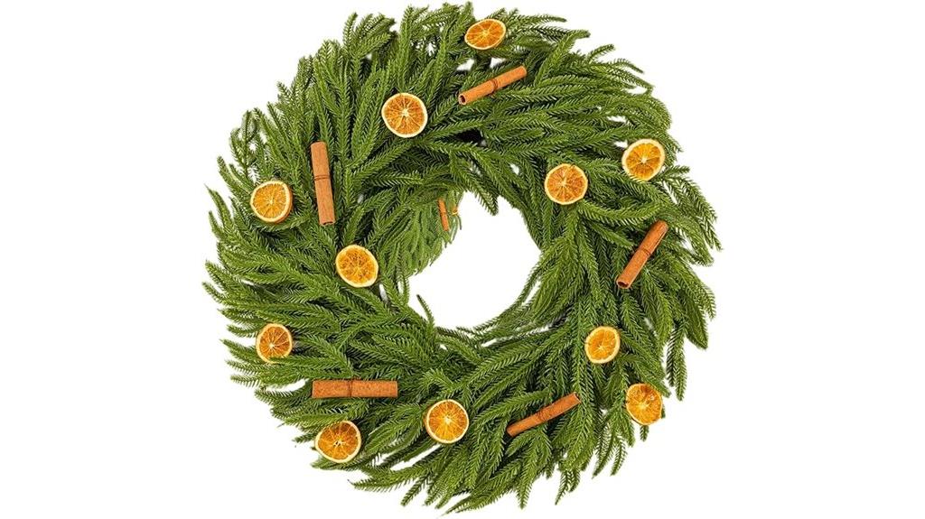 norfolk pine holiday wreath