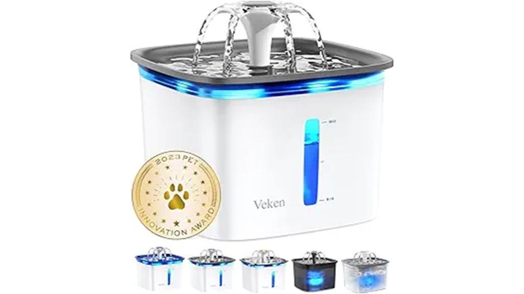 pet fountain with filters