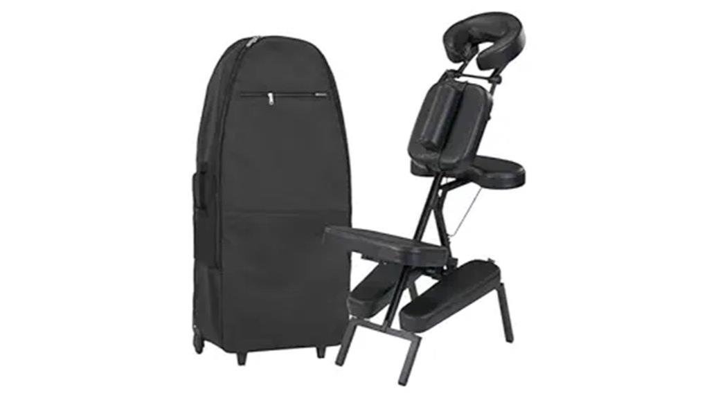 portable black massage chair