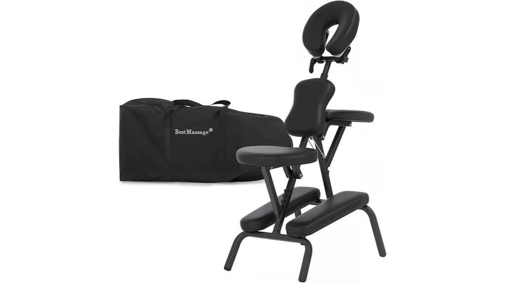 portable massage chair with face cradle