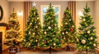realistic pre lit christmas trees