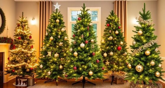 realistic pre lit christmas trees