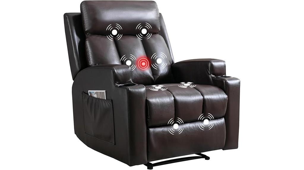 recliner with massage features